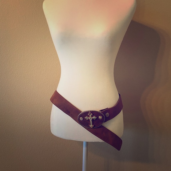 Michelle Monroe Leather & Swarovski Belt - Picture 2 of 6